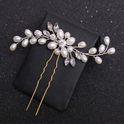 Odette pearl and crystal wedding hair pin