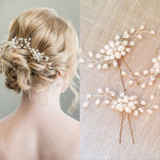 Odette wedding hair pin with imitation pearls