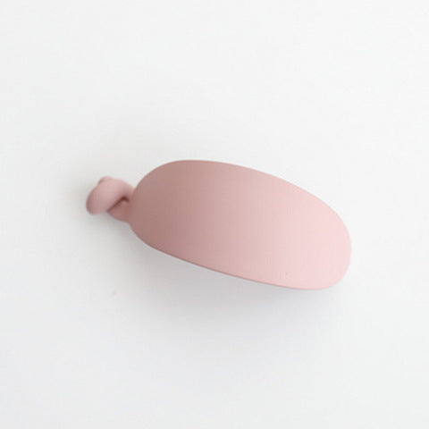 Curved matte hair clip in soft sage dusty pink and burgundy