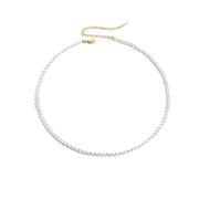 The Audrey single-strand faux pearl necklace with gold-tone clasp and extender