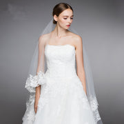 Vivienne lace-trim bridal veil offered in three length options