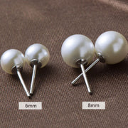 Minimal classic pearl earrings for bridal wear