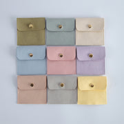 Velvet mini jewelry storage pouch for bridal party gifting