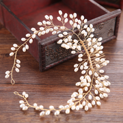 Pearl Leaf bridal hair vine - product image 2