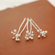 Odette bridal hair pin with petite floral-inspired pearl detailing