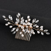 Pearl crystal hair comb for wedding updo