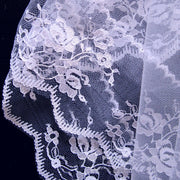Seraphine sheer white bridal veil with built-in hair comb