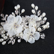 Rosalie Pearl Blossom bridal hairpiece with decorative floral accents