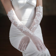 Florence bridal lace gloves approximately 60 by 12 centimeters