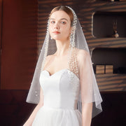 Amélie single layer pearl edge veil