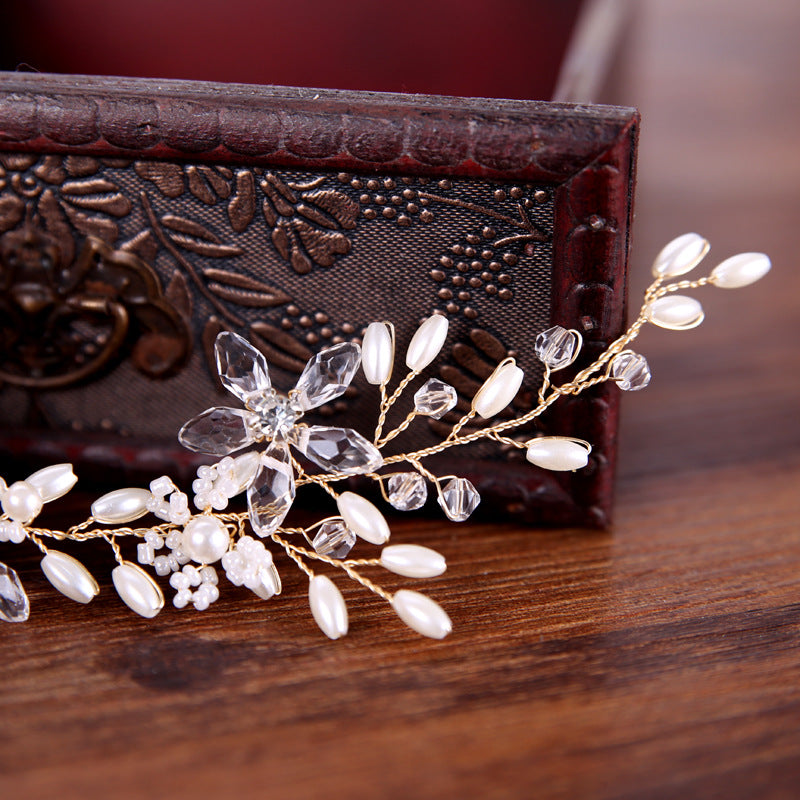 Elowen 25 cm flexible pearl bridal hair vine