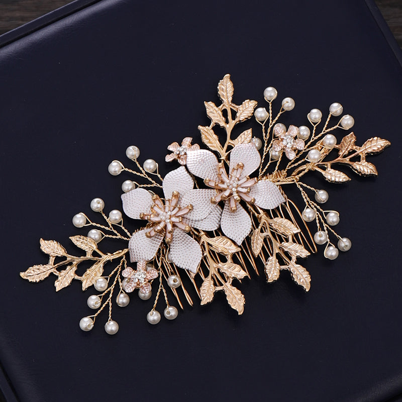 Aurelia floral bridal hair comb