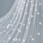 Butterfly Adorned Bridal Veil — The Elara 3D Butterfly Cathedral Bridal Veil