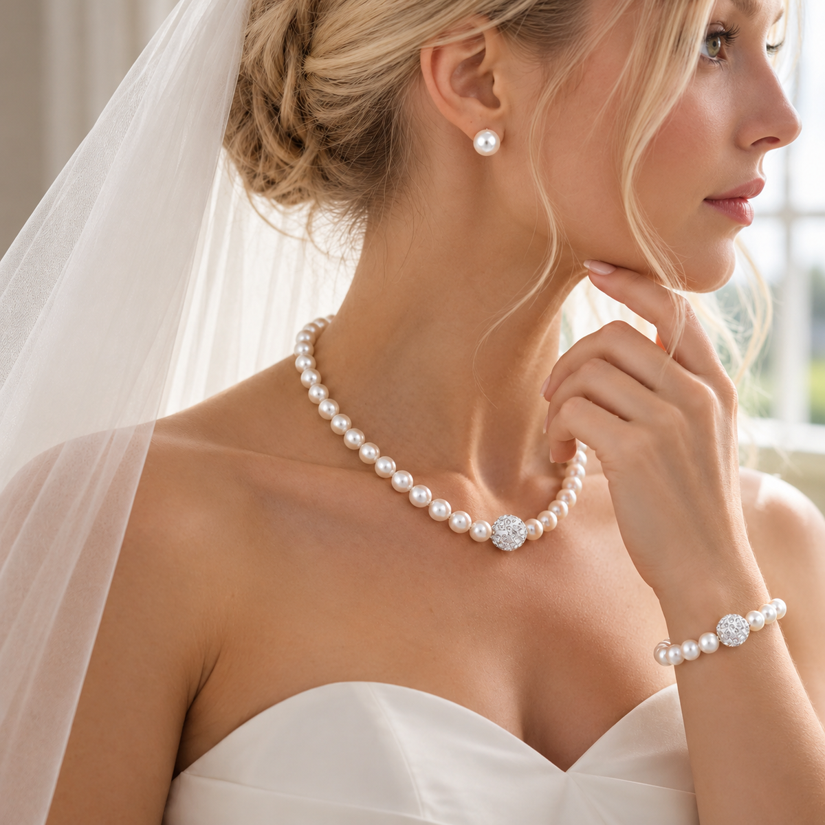 The Margaux Ivory Pearl Bridal Jewelry Set