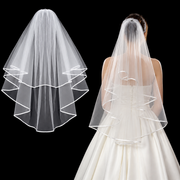Layered bridal veil showcase — Adèle Classic Two-Tier Bridal Veil