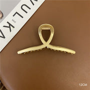 Gold minimalist hair claw clip style options