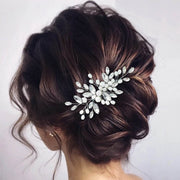 Camille crystal and pearl wedding hair comb