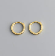 S925 sterling silver minimalist huggie earrings